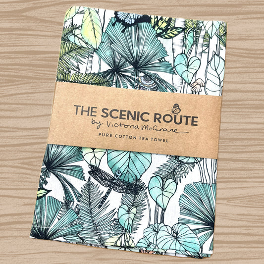 THE SCENIC ROUTE - "DAINTREE"- Cotton Art Tea Towel