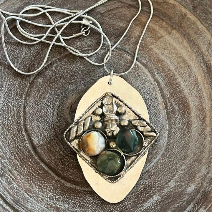 MOLLY MADE- "Gemstone" Spoon Pendant Necklace