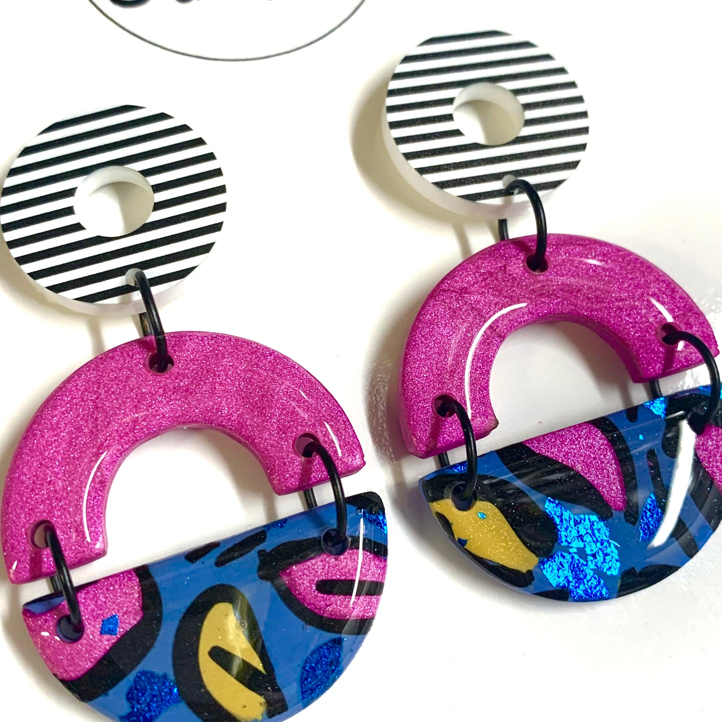 Dang Girl Designs - Splits Two Piece Dangles - Jenny Kee Purple