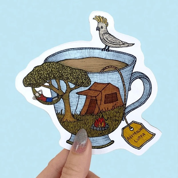 The Nonsense Maker- Teacup Camping Magnet