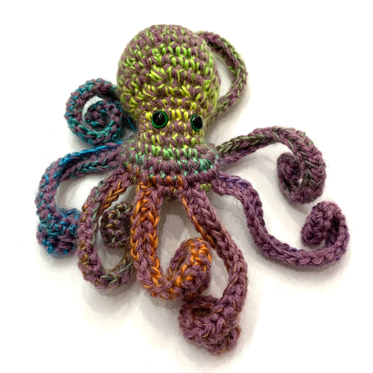 BEAKNITS-  Multicoloured #4- CROCHETED OCTOPUS- Purples