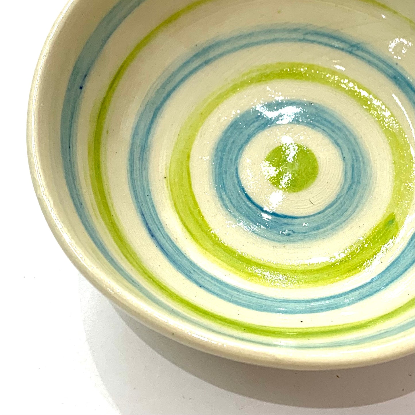 EARTH BY HAND- Line Dish #1- Lime/Blue