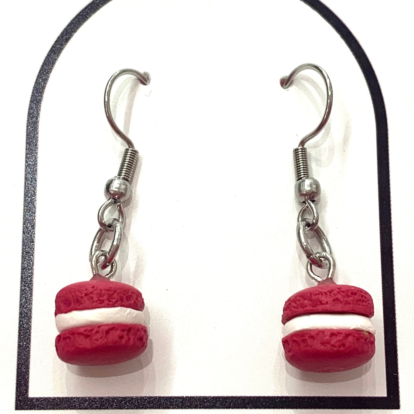 CRAFTED BY COURTNEY- Macaron Hook Earrings- Pink