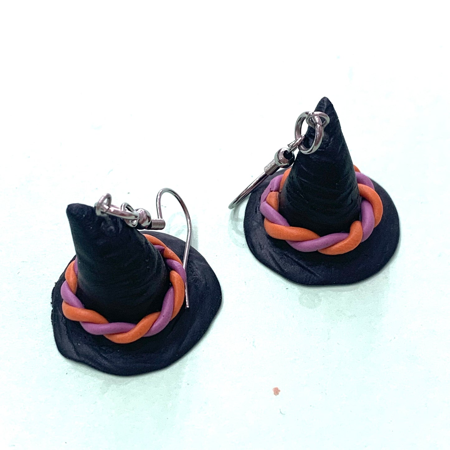 CRAFTED BY COURTNEY- Handmade Witches Hat Polymer Clay Earrings