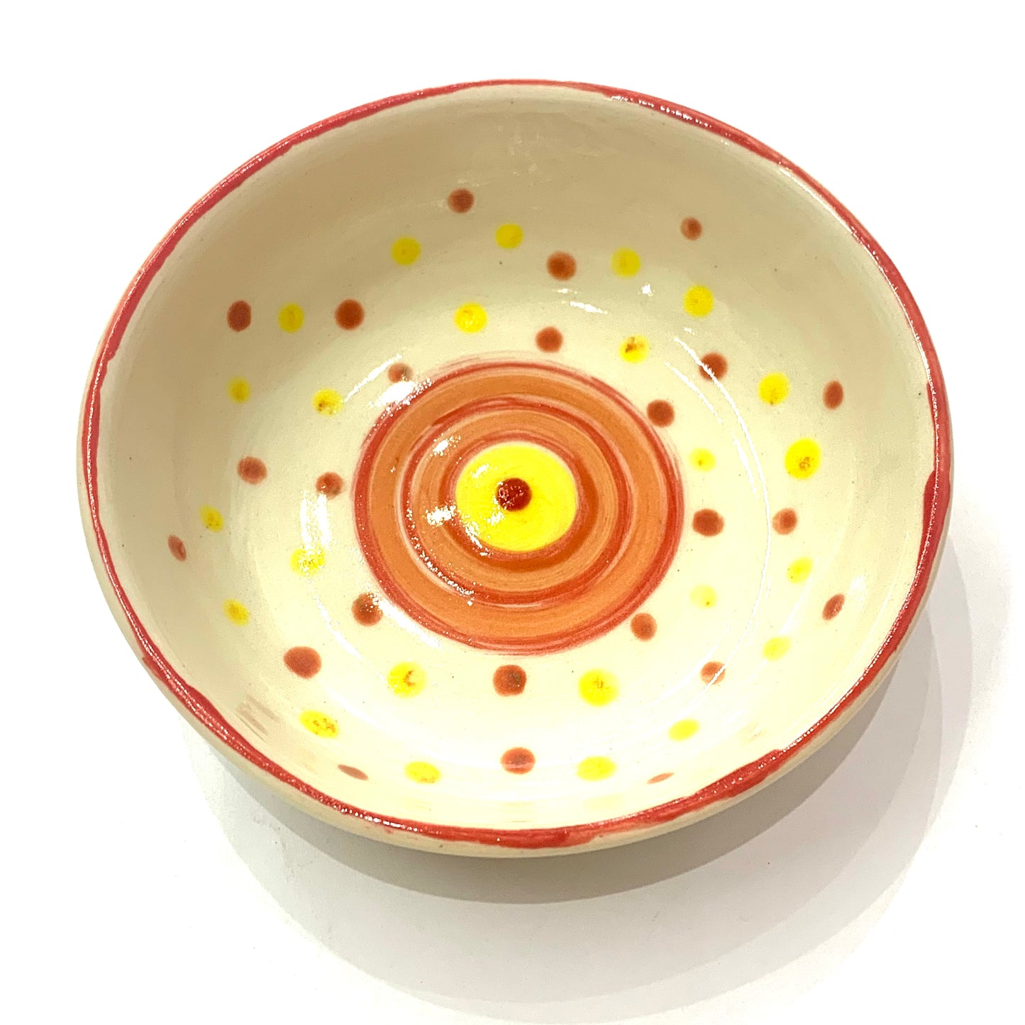 EARTH BY HAND- Dot Dishes- Reds & Yellows