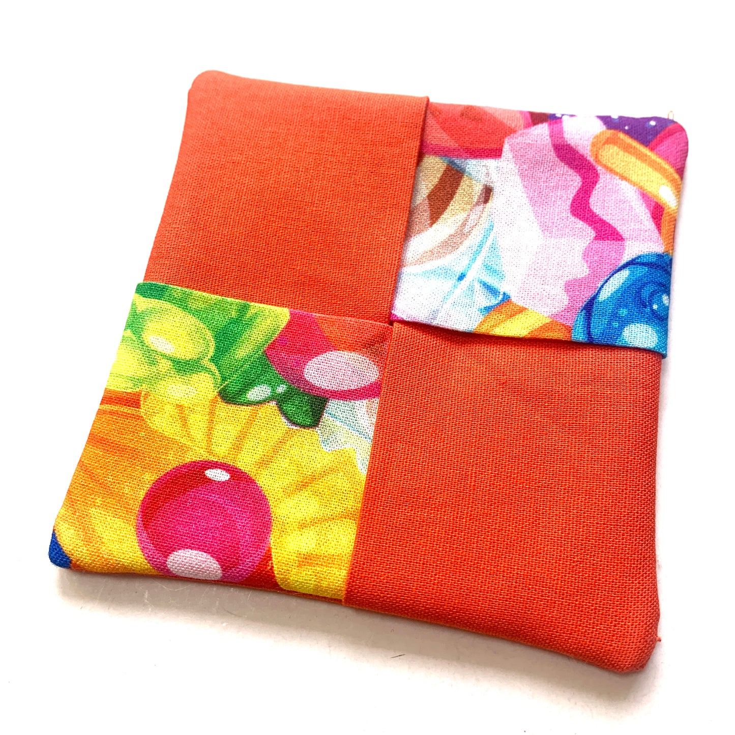 MUMMA WHOOPEE- SINGLE WINE GLASS SLIPPER/COASTERS- Lollies & Orange