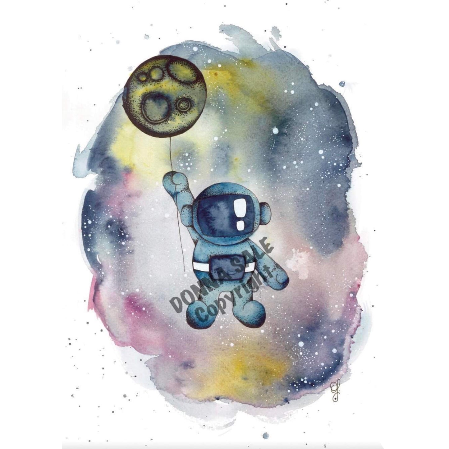 DONNA K CREATIONS- A4 ART PRINTS- Spaceman
