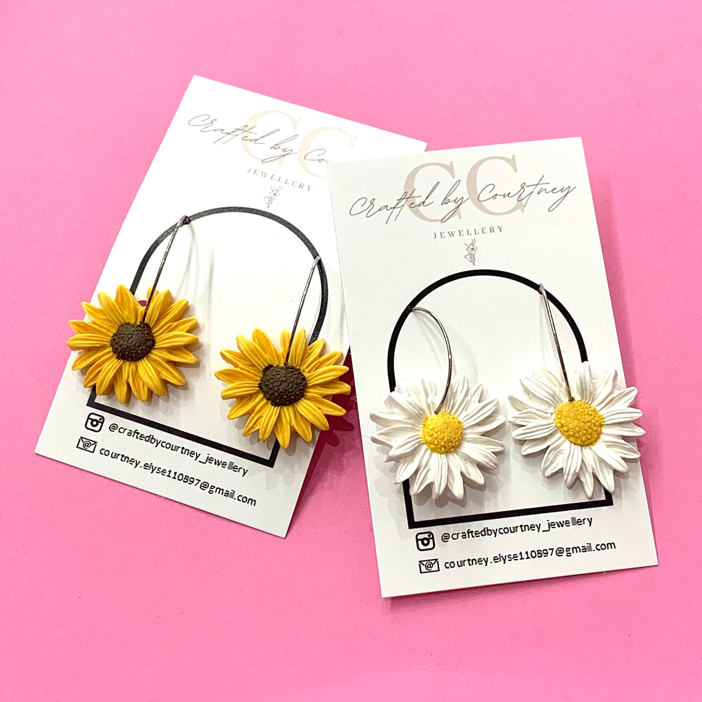 CRAFTED BY COURTNEY- Sunflower Hoops