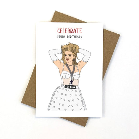 CANDLE BARK CREATIONS - FAMOUS FRIENDS- Madonna- Birthday Gift Card