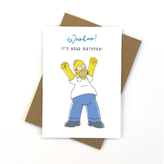 CANDLE BARK CREATIONS - FAMOUS FRIENDS- Homer Birthday Gift Card