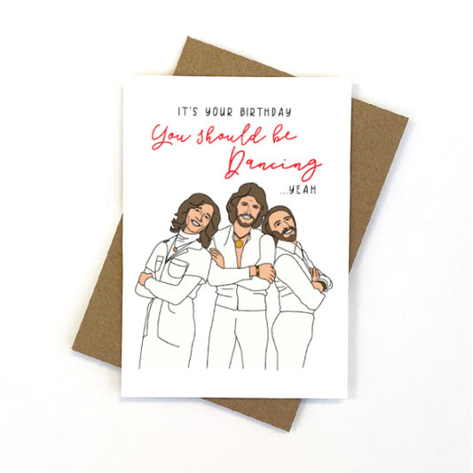 CANDLE BARK CREATIONS - FAMOUS FRIENDS- BEE GEES- Birthday Gift Card