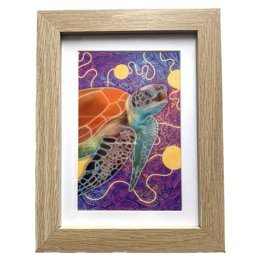 Gurrngul Art - Framed Turtle Print