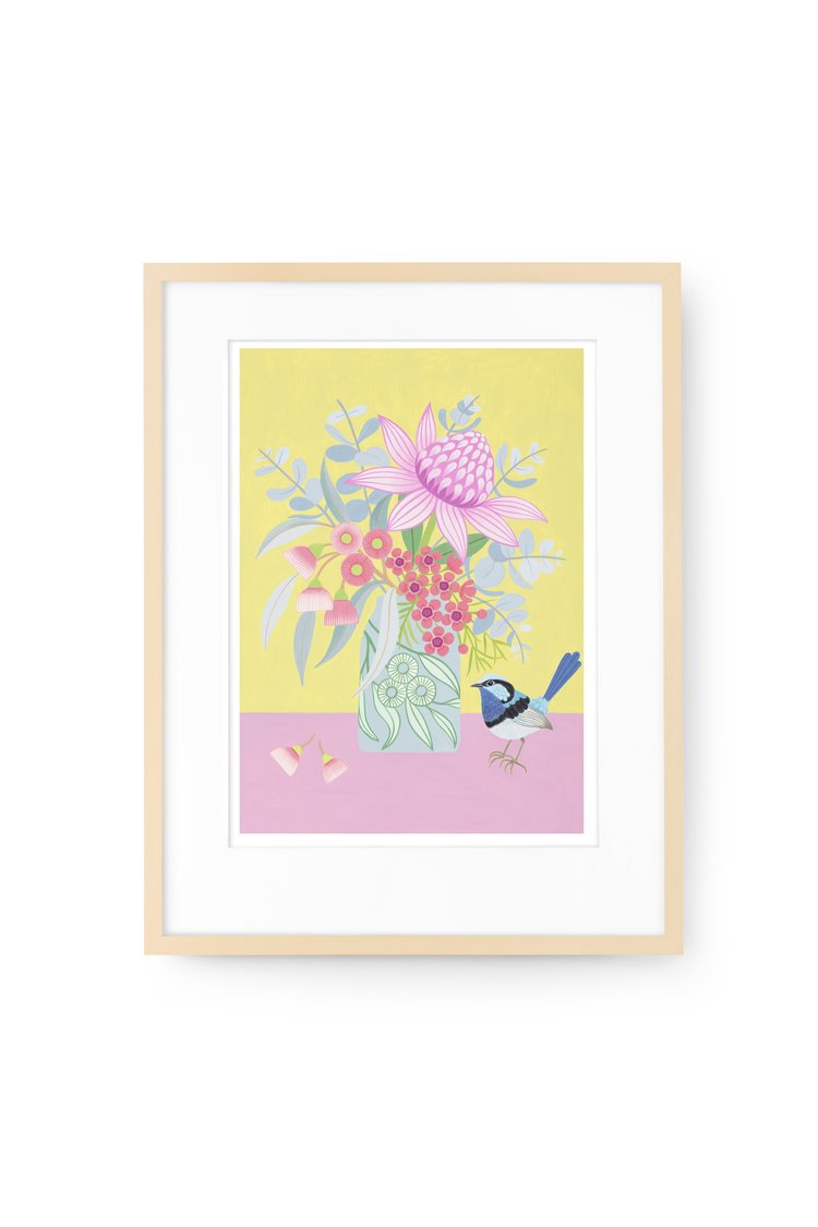 CLAIRE ISHINO- SMALL LIMITED EDITION A5 PRINTS- Superb Fairy Wren