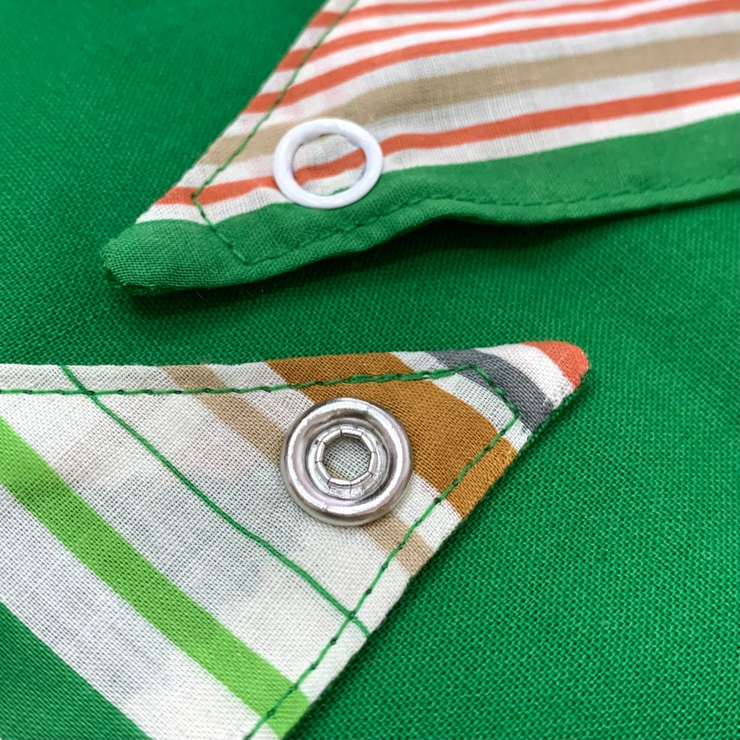 MAKIN' WHOOPEE - Large Pet Bandana- Earthy Stripes & Green