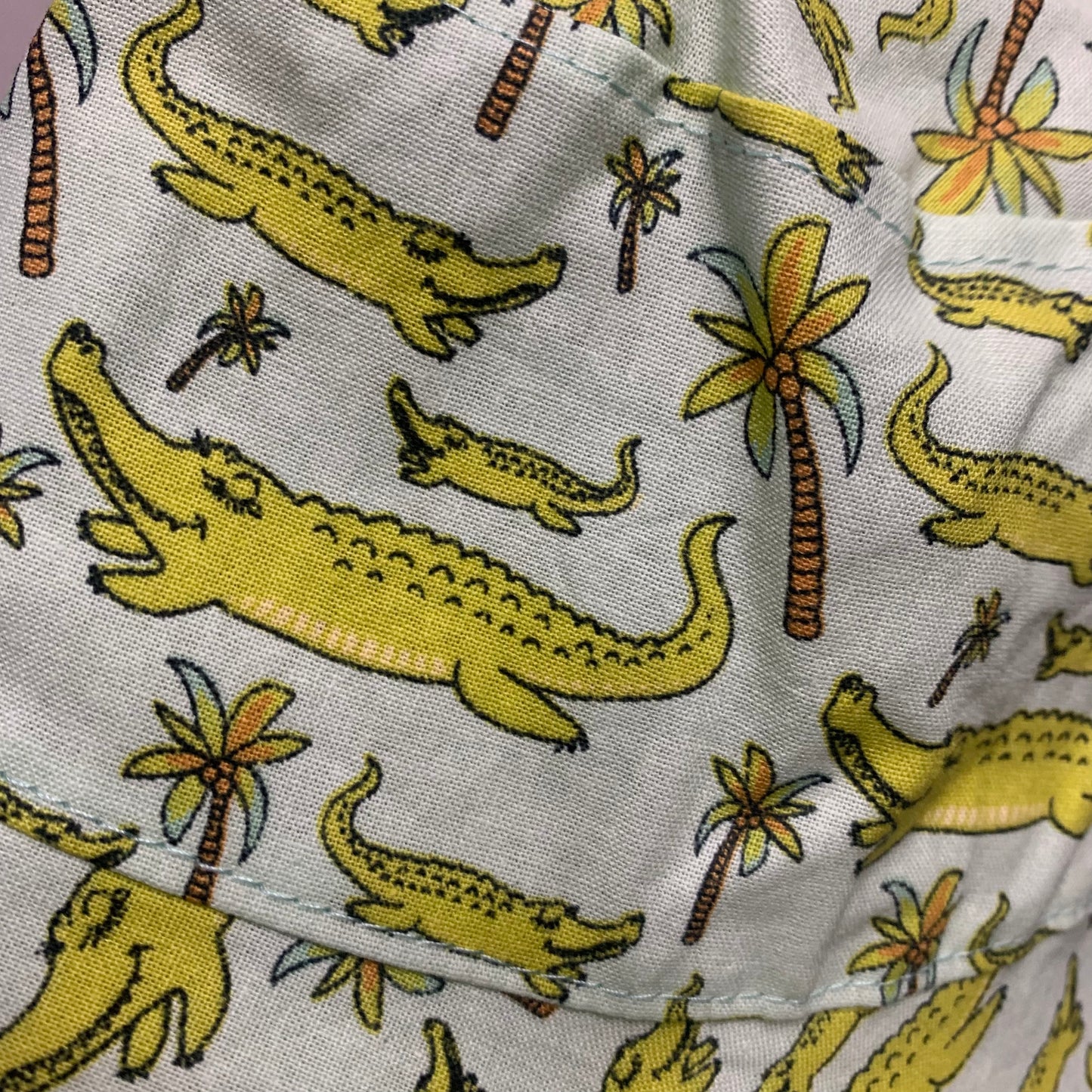 Teacups n Quilts- Crocodiles Fabric Hat- Kids Size Medium
