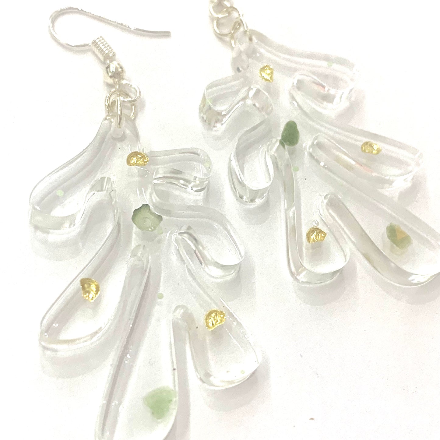 Cosmic Creations - Seaweed Dangle Earrings- Green