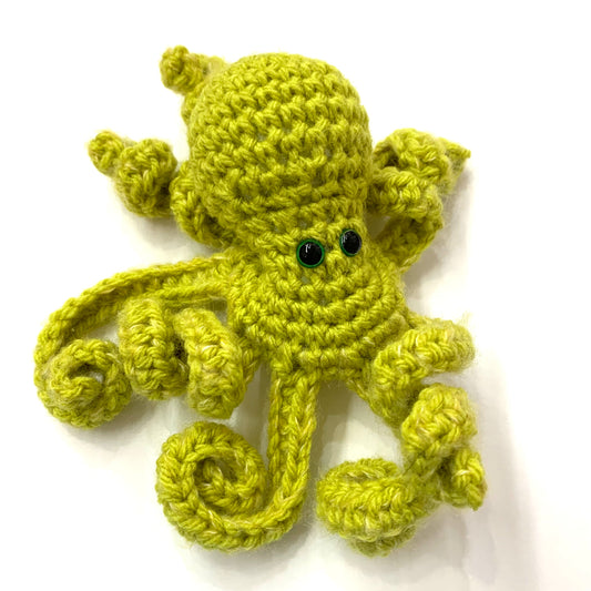BEAKNITS- CROCHETED OCTOPUS - Lime Green