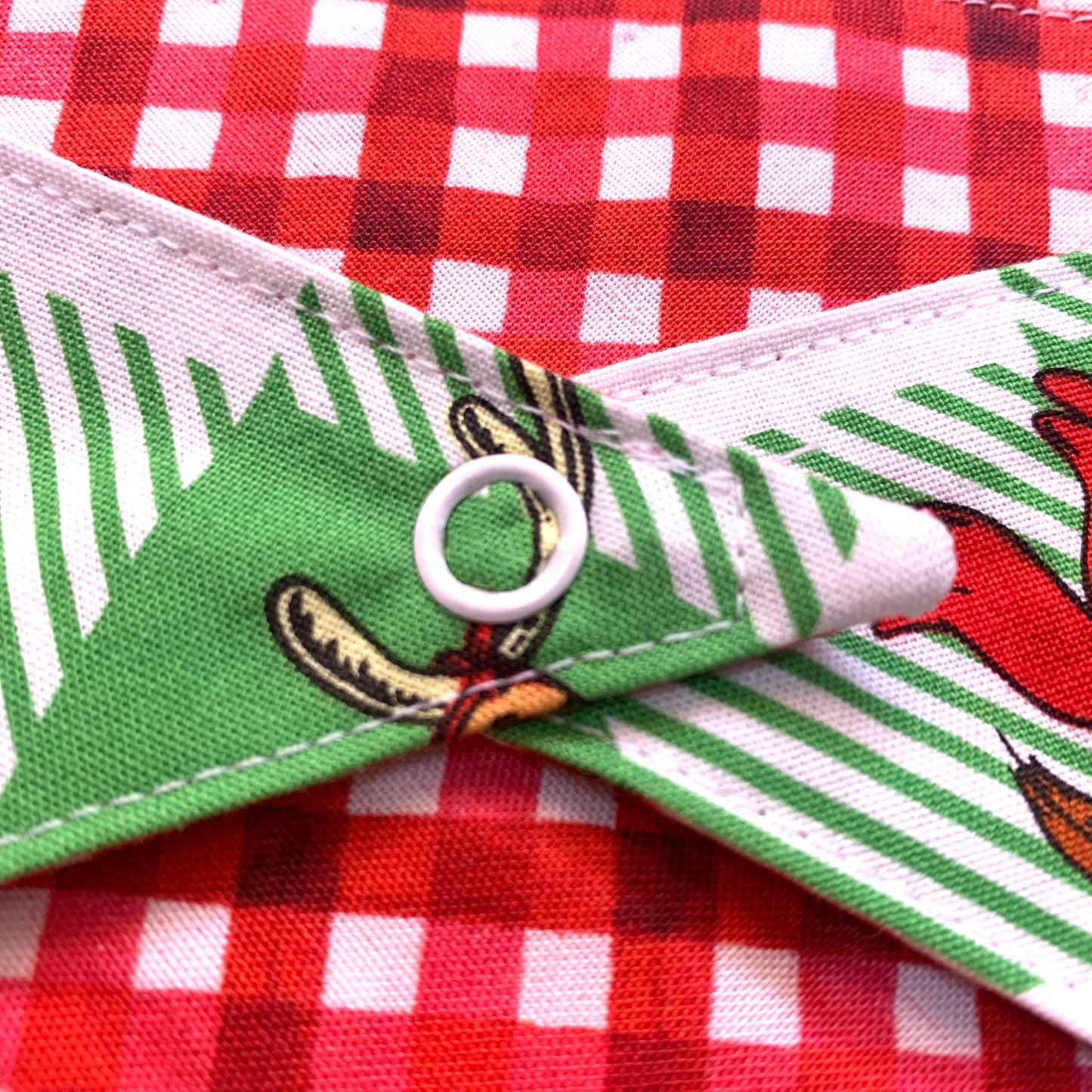 MAKIN' WHOOPEE - Medium Christmas Pet Bandana- Checked Grinch