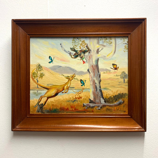 HAYLEY GILLESPIE - REVIVED VINTAGE PAINTINGS- "Hopping Along"