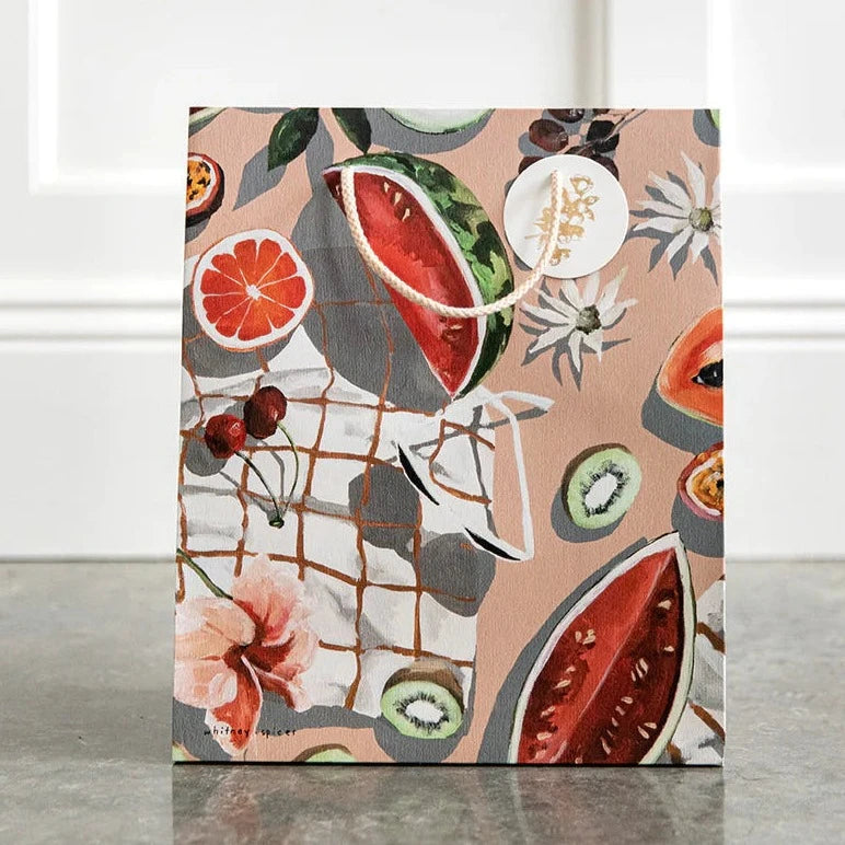 BESPOKE LETTERPRESS - "Summer Picnic" Large Gift Bag