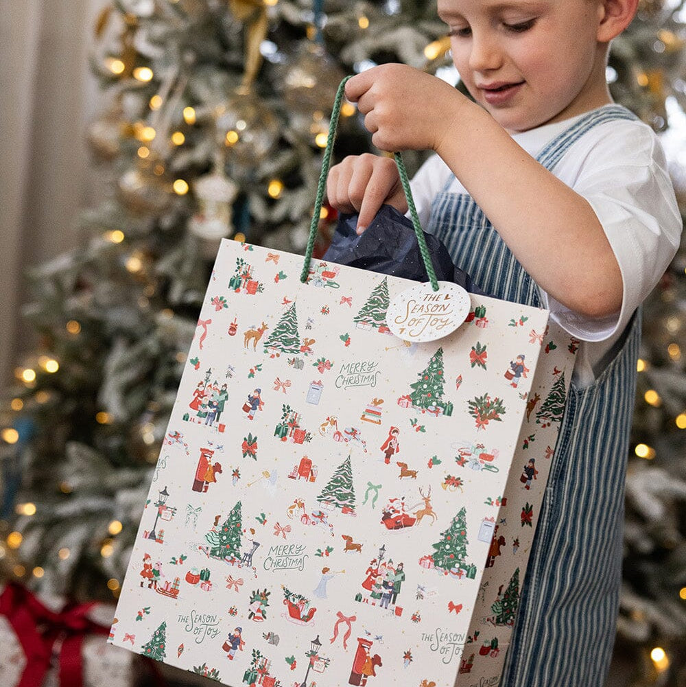 BESPOKE LETTERPRESS - "Season of Joy" Large Gift Bag