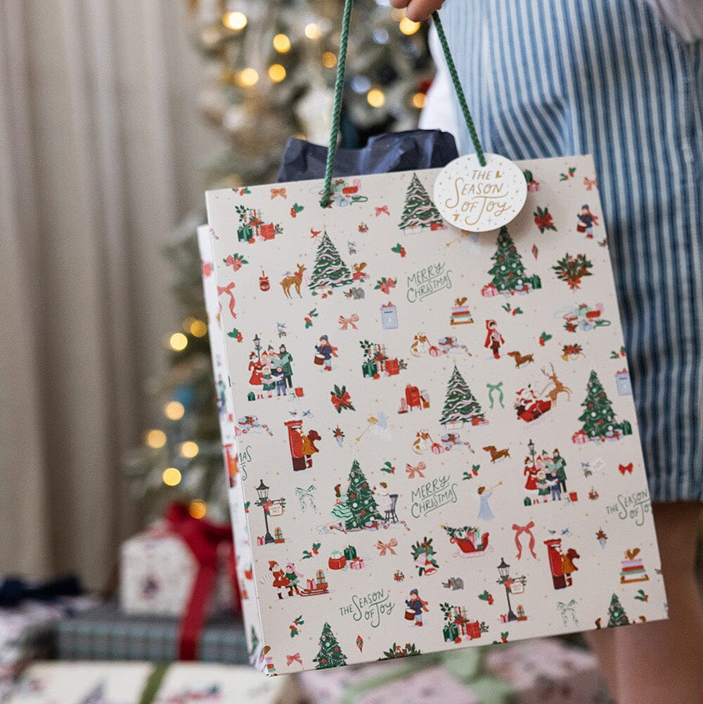 BESPOKE LETTERPRESS - "Season of Joy" Large Gift Bag