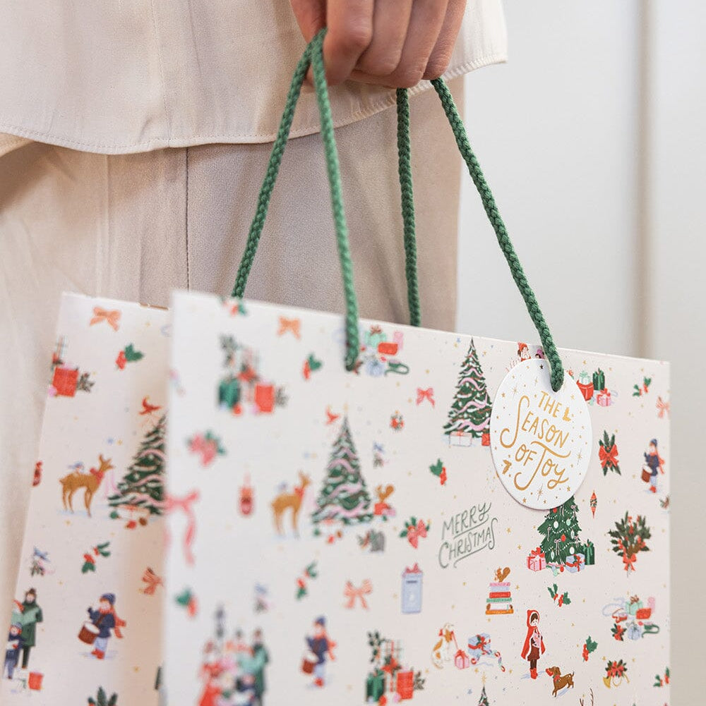 BESPOKE LETTERPRESS - "Season of Joy" Large Gift Bag