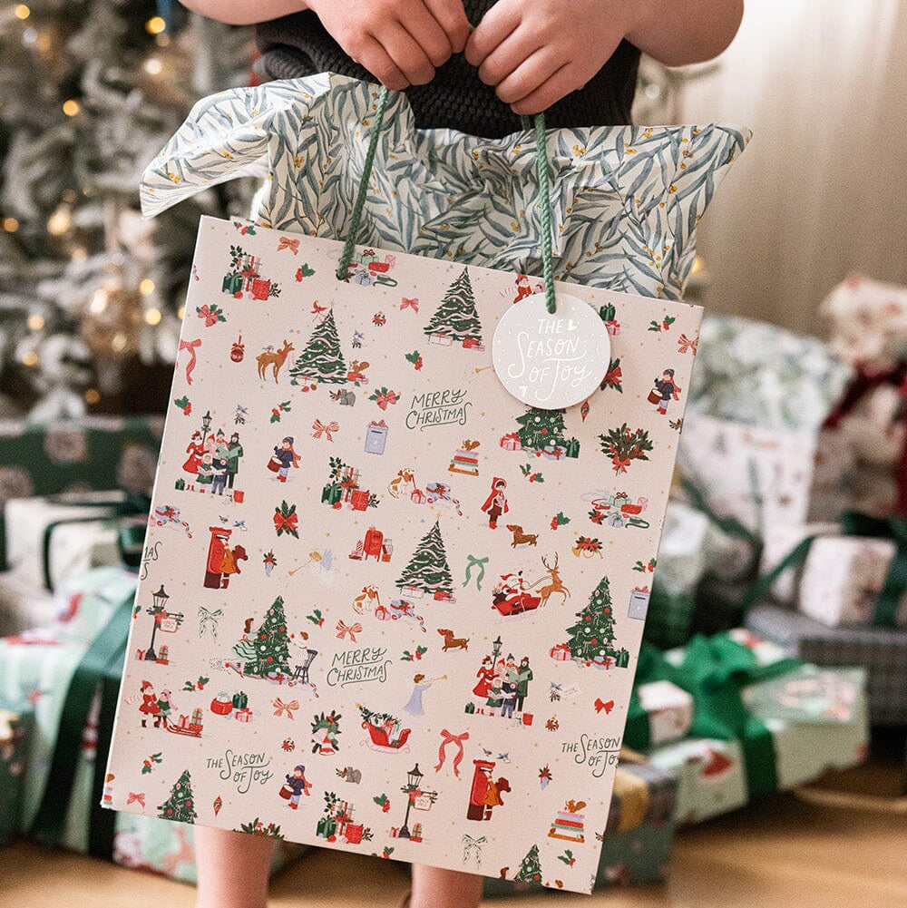 BESPOKE LETTERPRESS - "Season of Joy" Large Gift Bag