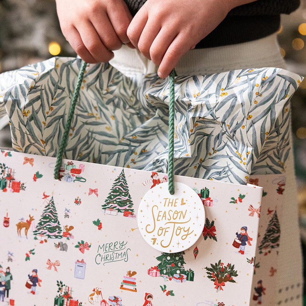 BESPOKE LETTERPRESS - "Season of Joy" Large Gift Bag