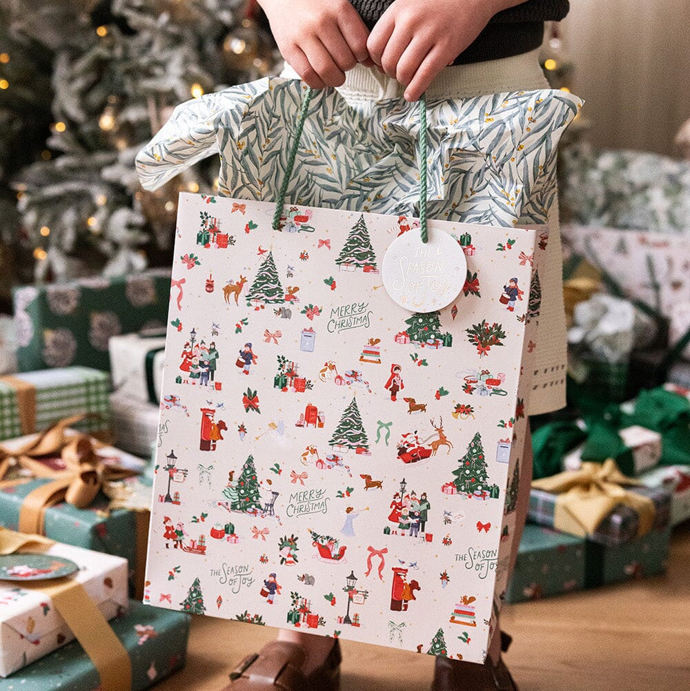 BESPOKE LETTERPRESS - "Season of Joy" Large Gift Bag