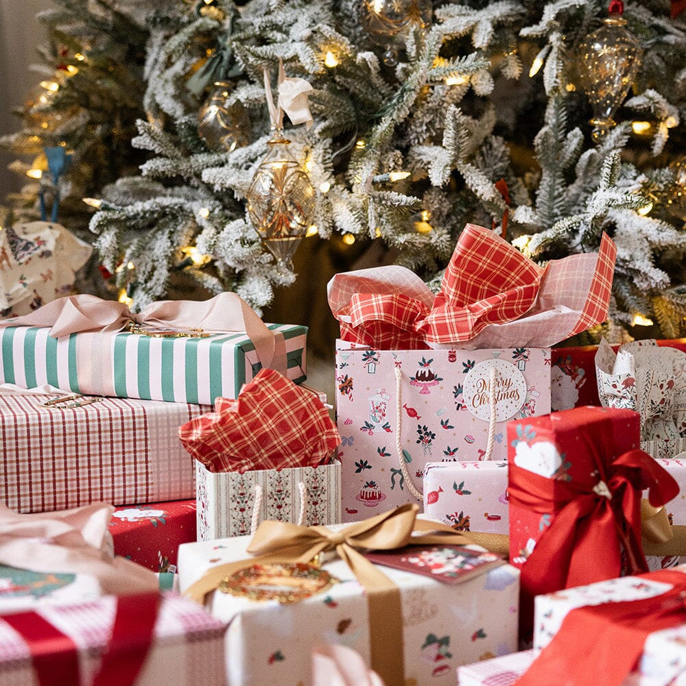 BESPOKE LETTERPRESS - "Christmas Treats" Medium Christmas Gift Bag