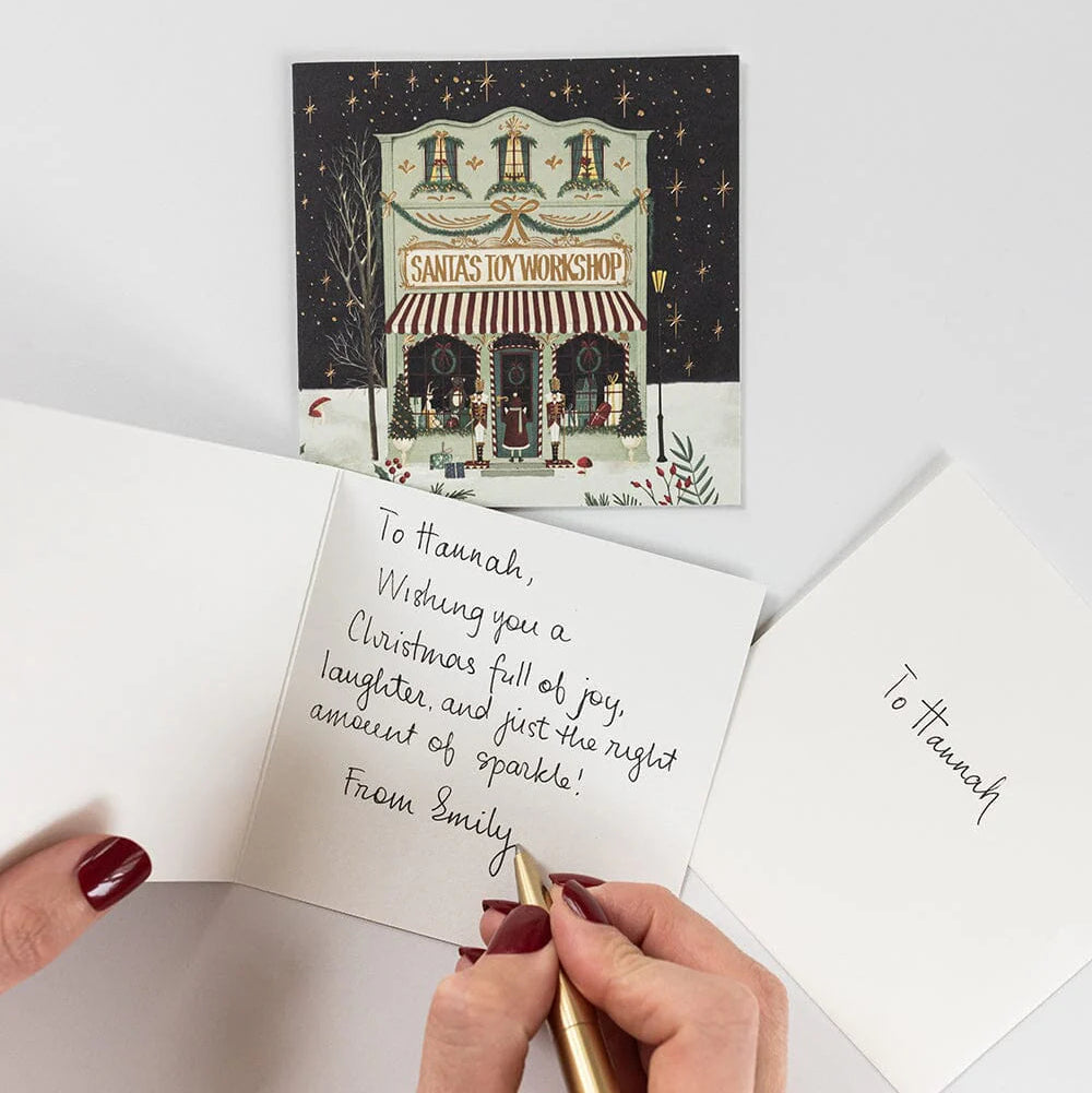 BESPOKE LETTERPRESS - 12 Pack Christmas Small Card Boxset - "The Christmas Village"