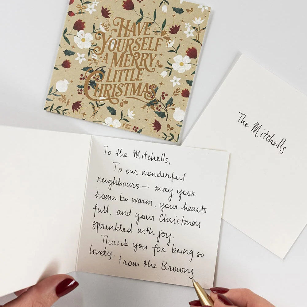 BESPOKE LETTERPRESS - 12 Pack Christmas Small Card Boxset - "The Christmas Village"