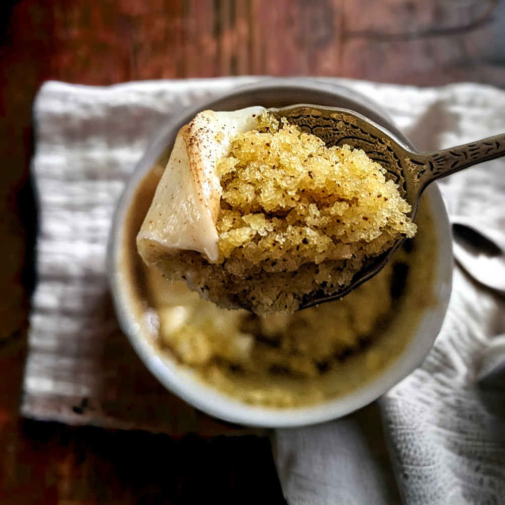 STORYBOOK CAKES - GF Caramel Mud Cake in a Mug - GLUTEN FREE