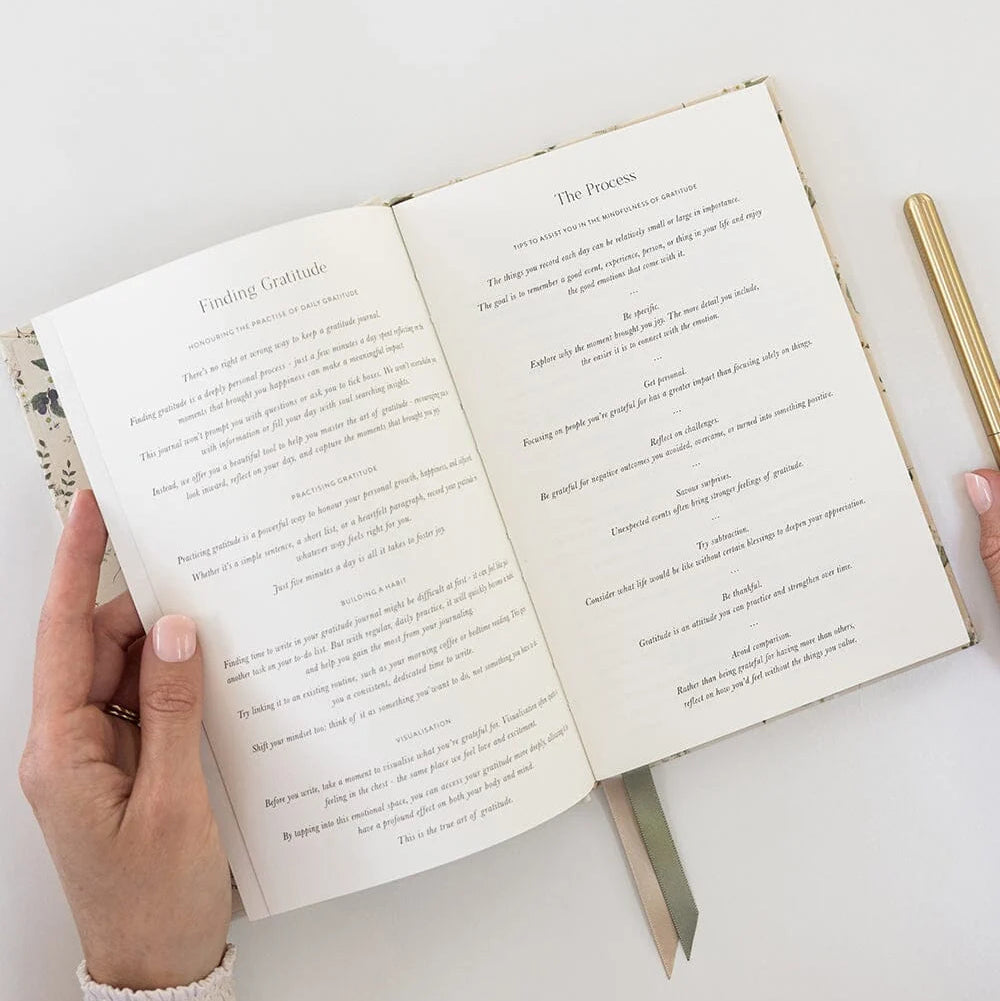 BESPOKE LETTERPRESS - Gratitude Journal - Button Fern