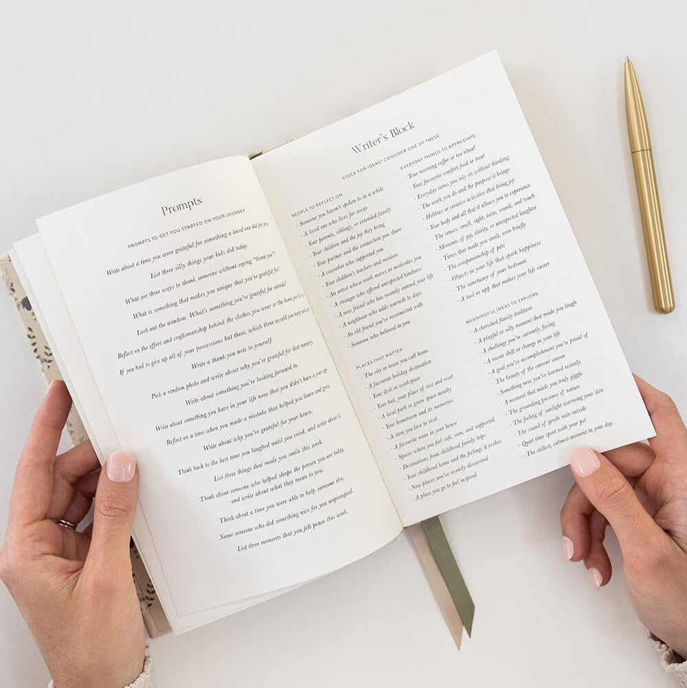 BESPOKE LETTERPRESS - Gratitude Journal - Button Fern