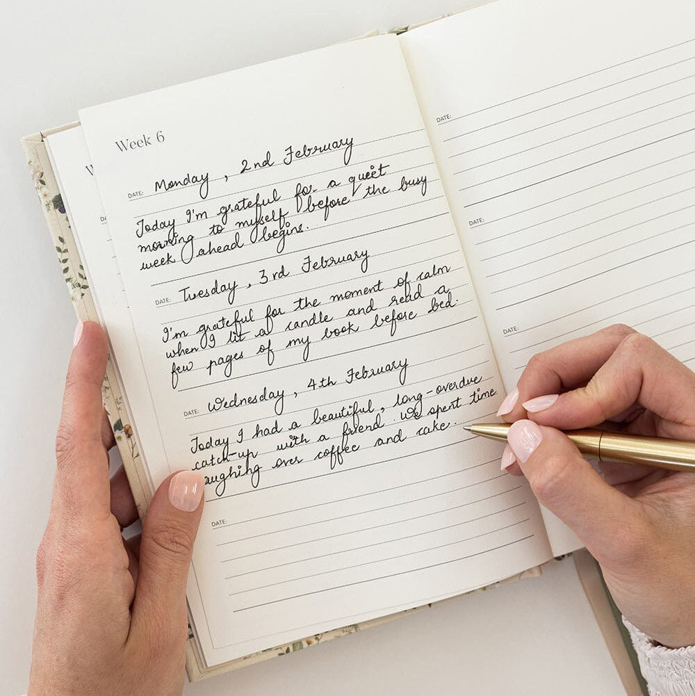 BESPOKE LETTERPRESS - Gratitude Journal - Button Fern