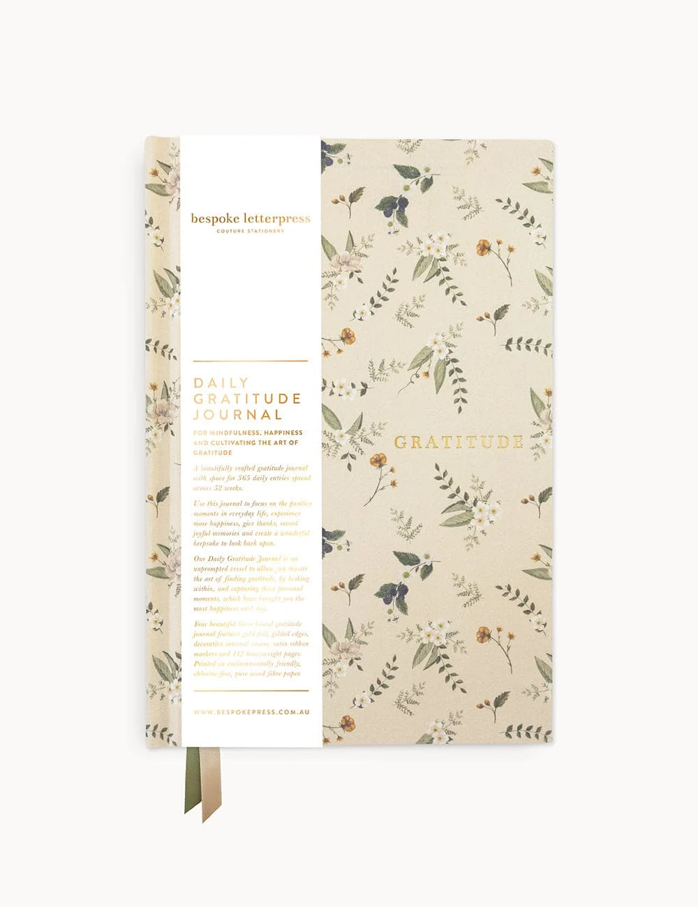 BESPOKE LETTERPRESS - Gratitude Journal - Button Fern
