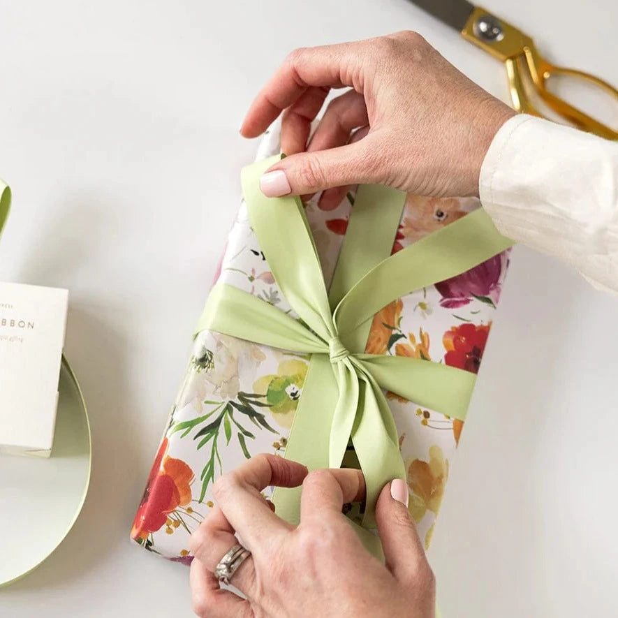 BESPOKE LETTERPRESS - Ranunculus/Wildflowers Double Sided Wrapping Paper