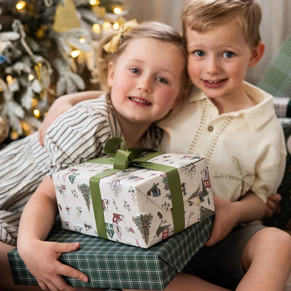 BESPOKE LETTERPRESS - Christmas Winter Wonderland / Spruce Tartan