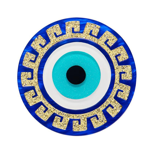 ERSTWILDER - " Evil Eye Amulet" Brooch - A GREEK ODYSSEY COLLECTION