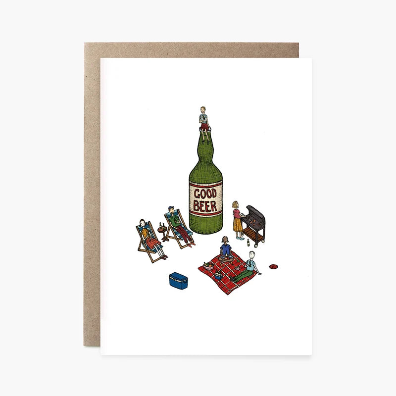 The Nonsense Maker- Good Beer - Greeting Card