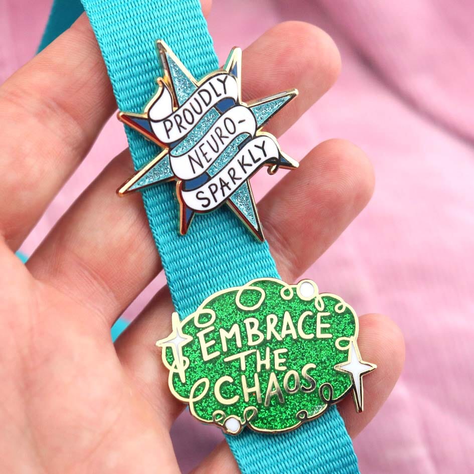 JUBLY-UMPH - "Proudly Neuro-Sparkly" - Lapel Pin