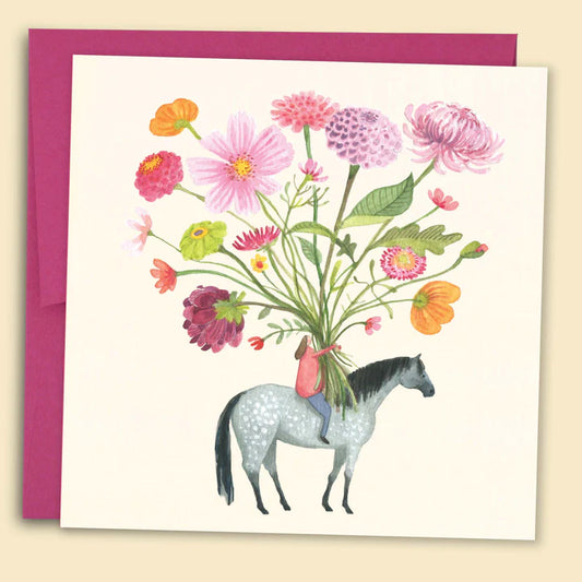 PAPERNEST - "Flowers On Horseback" Card