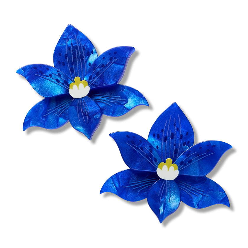 ERSTWILDER - "Spotted Sun-Orchid" Hair Clips 2 Piece - ROYAL BOTANIC GARDENS VICTORIA