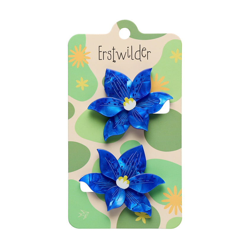 ERSTWILDER - "Spotted Sun-Orchid" Hair Clips 2 Piece - ROYAL BOTANIC GARDENS VICTORIA