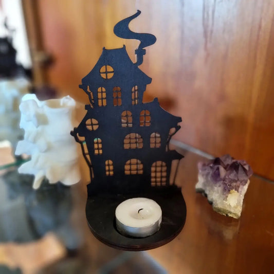 YISKA Haunted House Tea Light Holder