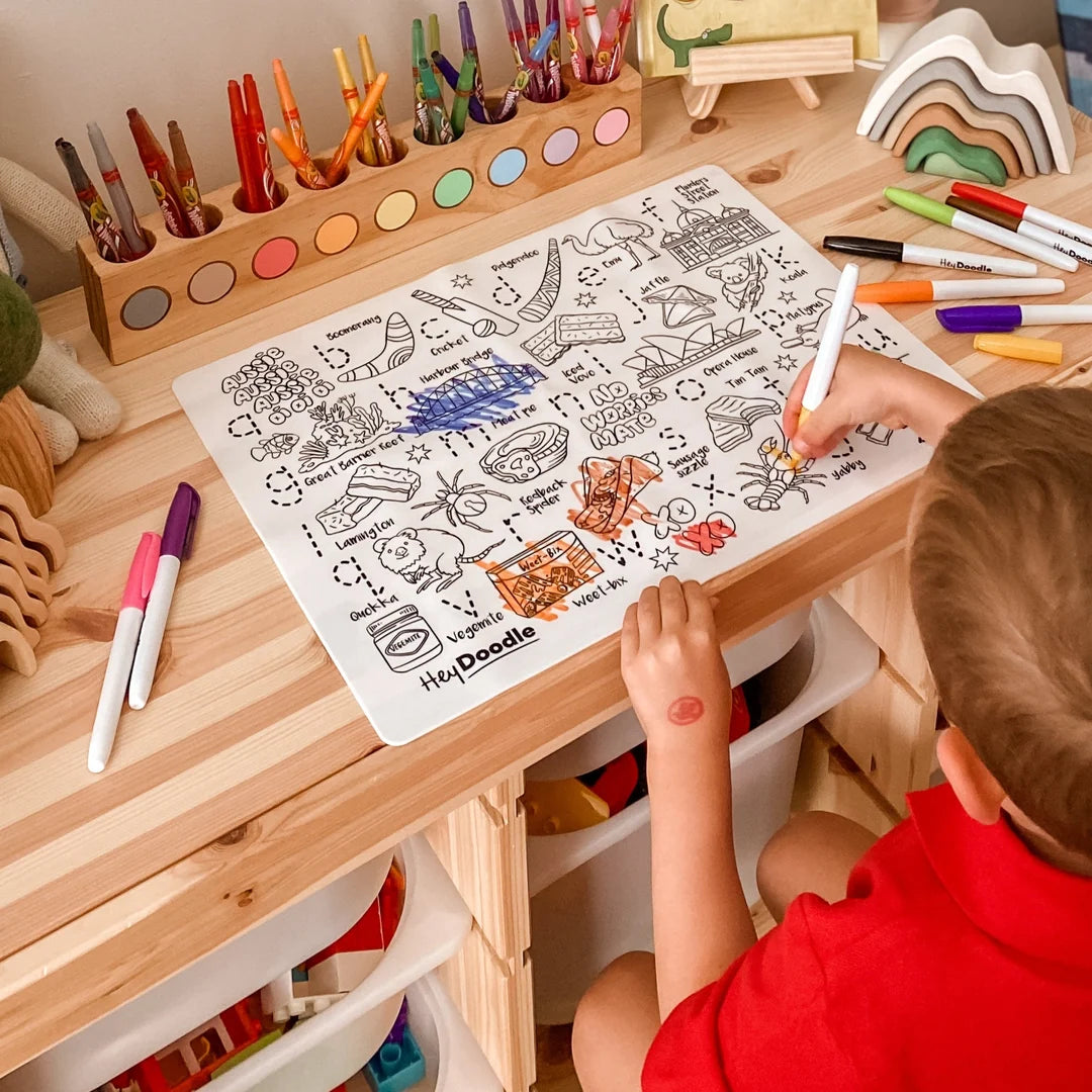 HEY DOODLE - AUSSIE ICONS - Classic Colouring & Doodle Mat