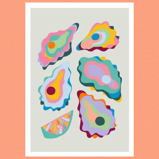 3 BIRDIES STUDIO- "Oysters" A4 Art Print