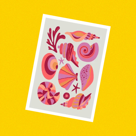 3 BIRDIES STUDIO- "Tonal Seashell" A5 Art Print